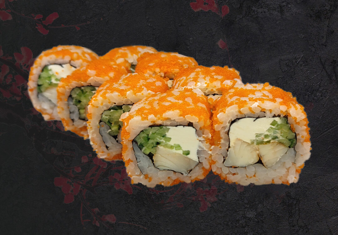 Калифорния в икре с окунем