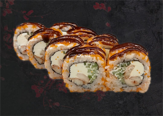 Калифорния в икре с угрем