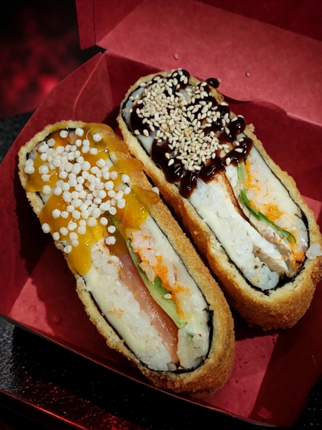 Суши Бургер c Лососем и Угрем